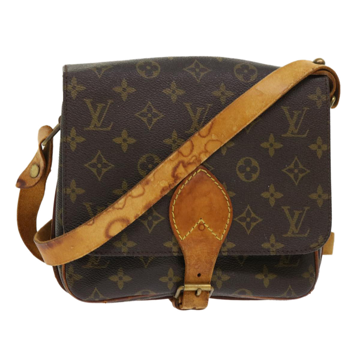 LOUIS VUITTON Monogram Cartouchiere MM Shoulder Bag M51253 LV rd5372