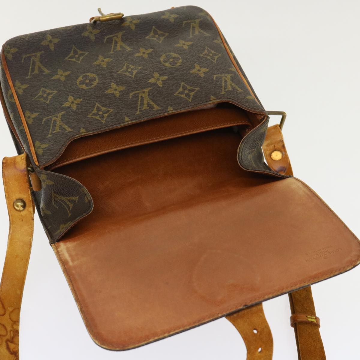 LOUIS VUITTON Monogram Cartouchiere MM Shoulder Bag M51253 LV rd5372