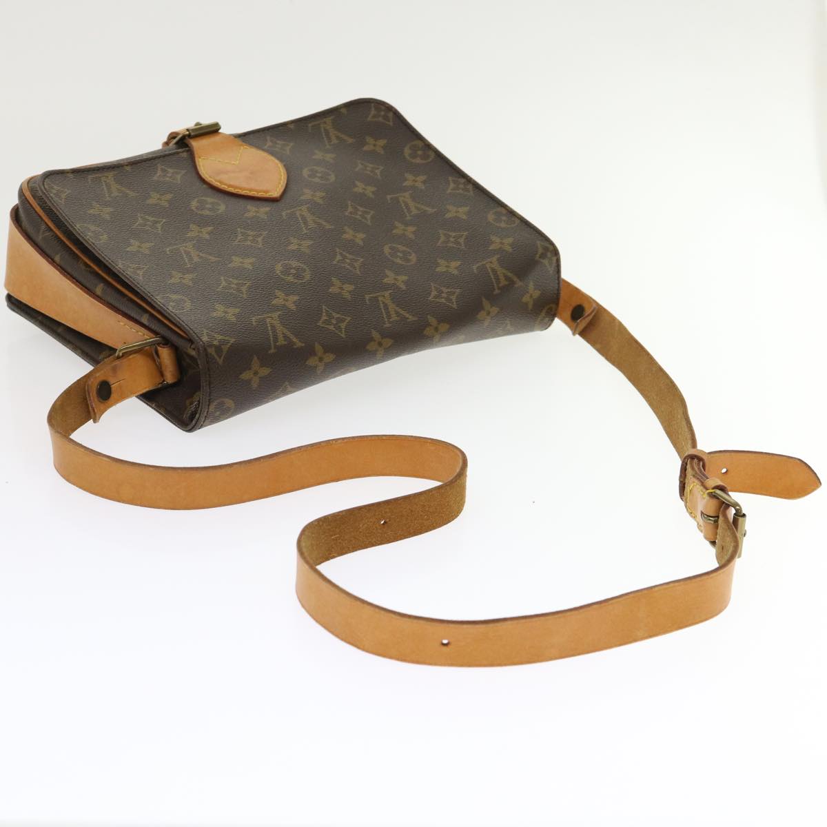 LOUIS VUITTON Monogram Cartouchiere GM Shoulder Bag M51252 LV rd5394