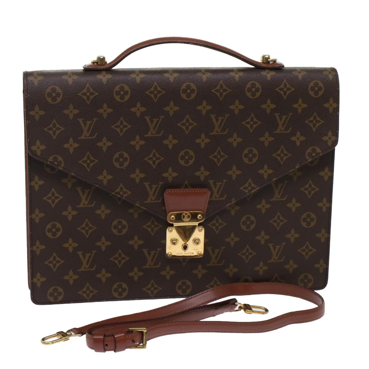 LOUIS VUITTON Monogram Porte Documents Bandouliere Bag 2way M53338 rd5556