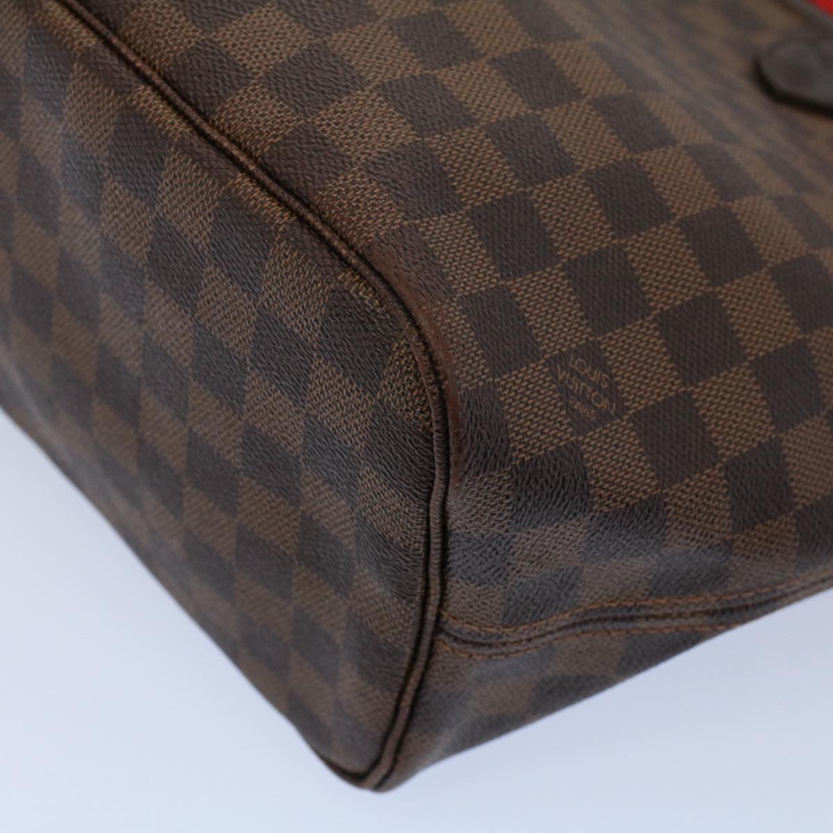 LOUIS VUITTON Damier Ebene Neverfull MM Tote Bag N51105 LV rd5789