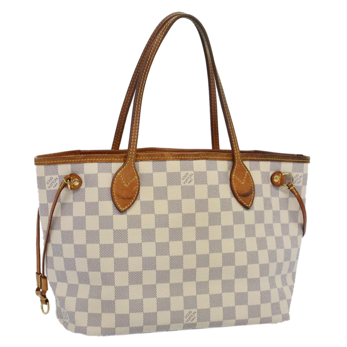 LOUIS VUITTON Damier Azur Neverfull PM Tote Bag N41362 LV rd5790