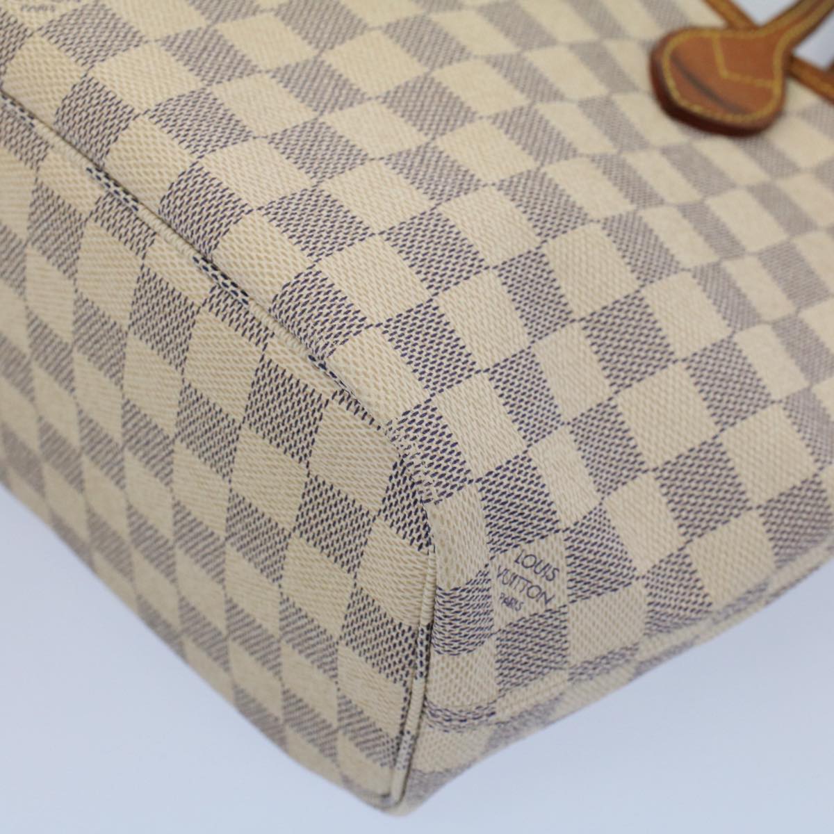 LOUIS VUITTON Damier Azur Neverfull PM Tote Bag N41362 LV rd5790