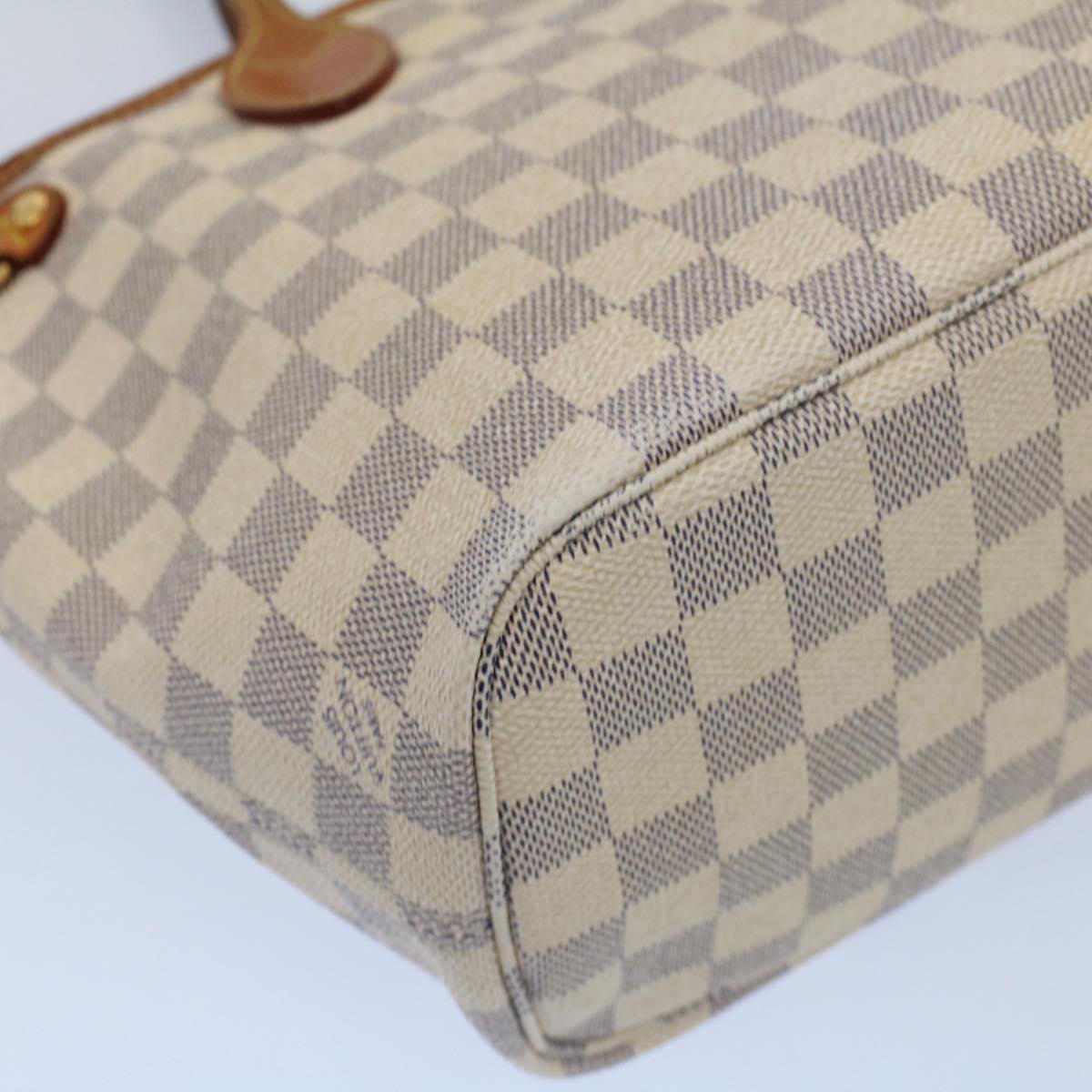 LOUIS VUITTON Damier Azur Neverfull PM Tote Bag N41362 LV rd5790