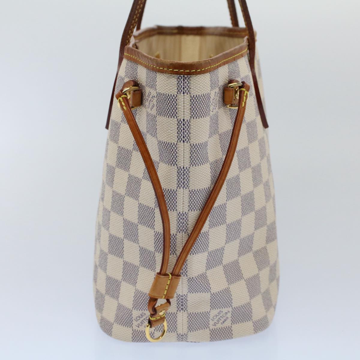 LOUIS VUITTON Damier Azur Neverfull PM Tote Bag N41362 LV rd5790