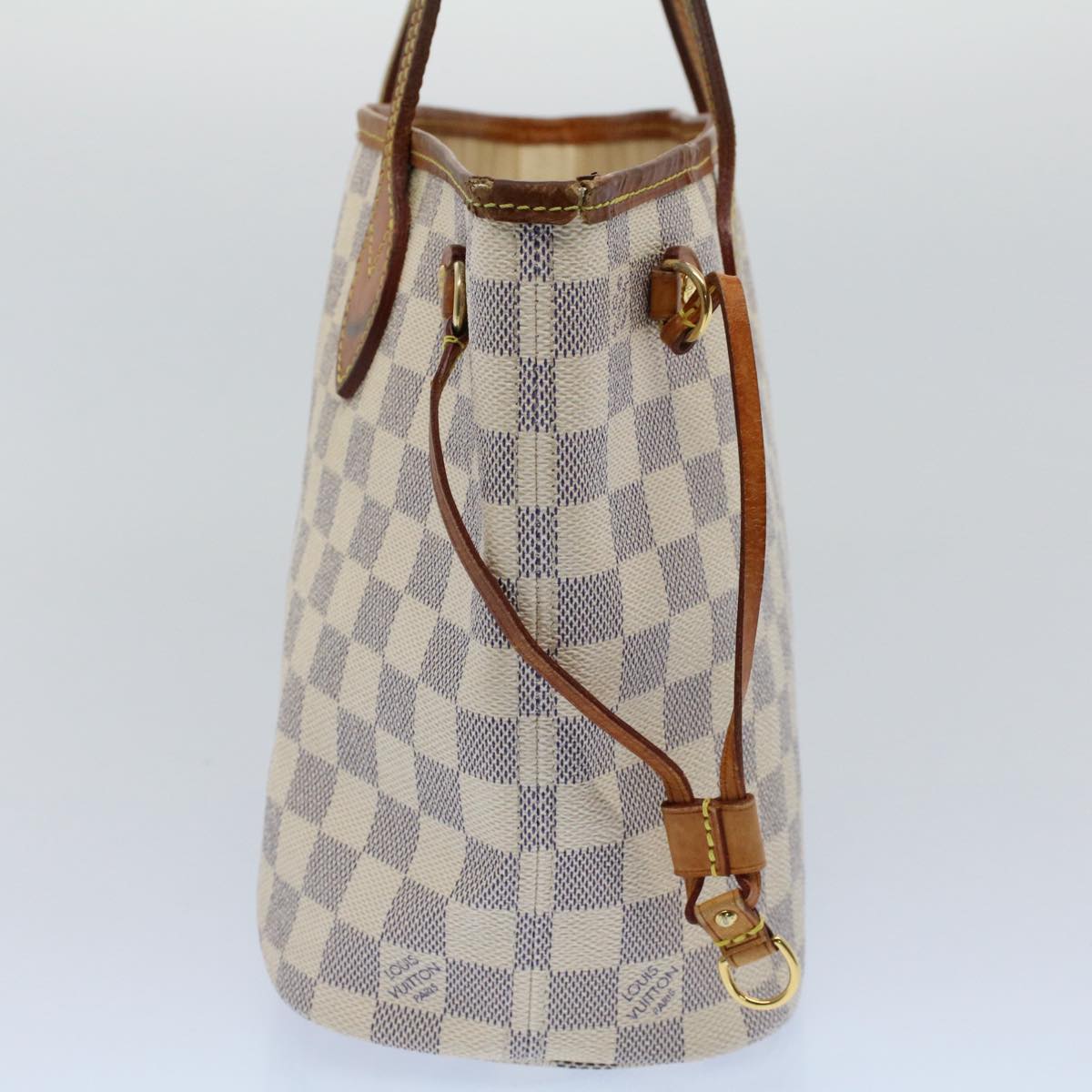 LOUIS VUITTON Damier Azur Neverfull PM Tote Bag N41362 LV rd5790
