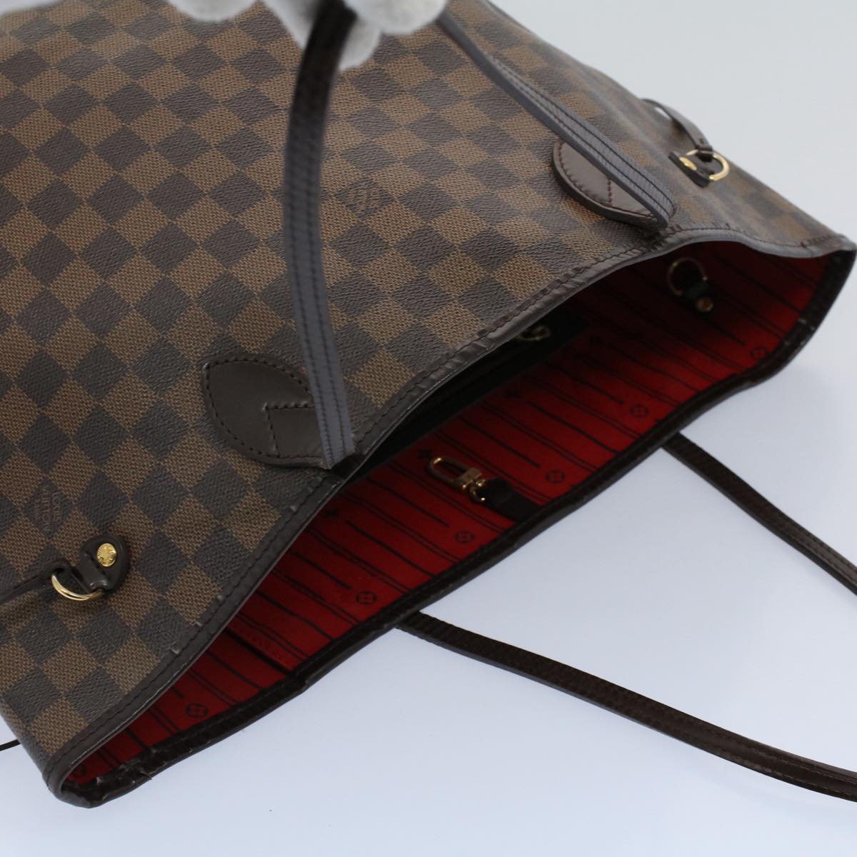 LOUIS VUITTON Damier Ebene Neverfull MM Tote Bag N51105 LV rd5793