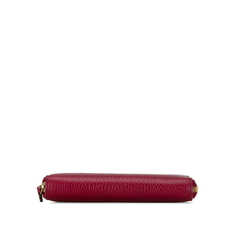 Luxury Gucci Trending 2025 Leather Round Zipper Long Wallet 420113