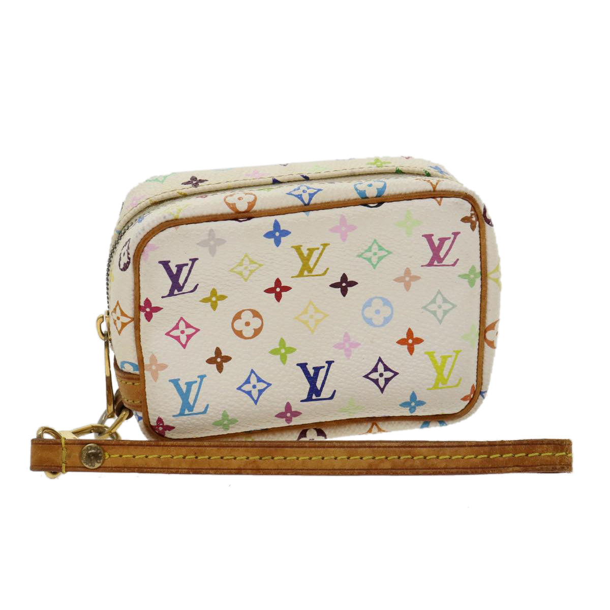 LOUIS VUITTON Monogram Multicolor Trousse Wapity Pouch White M58033 rh244
