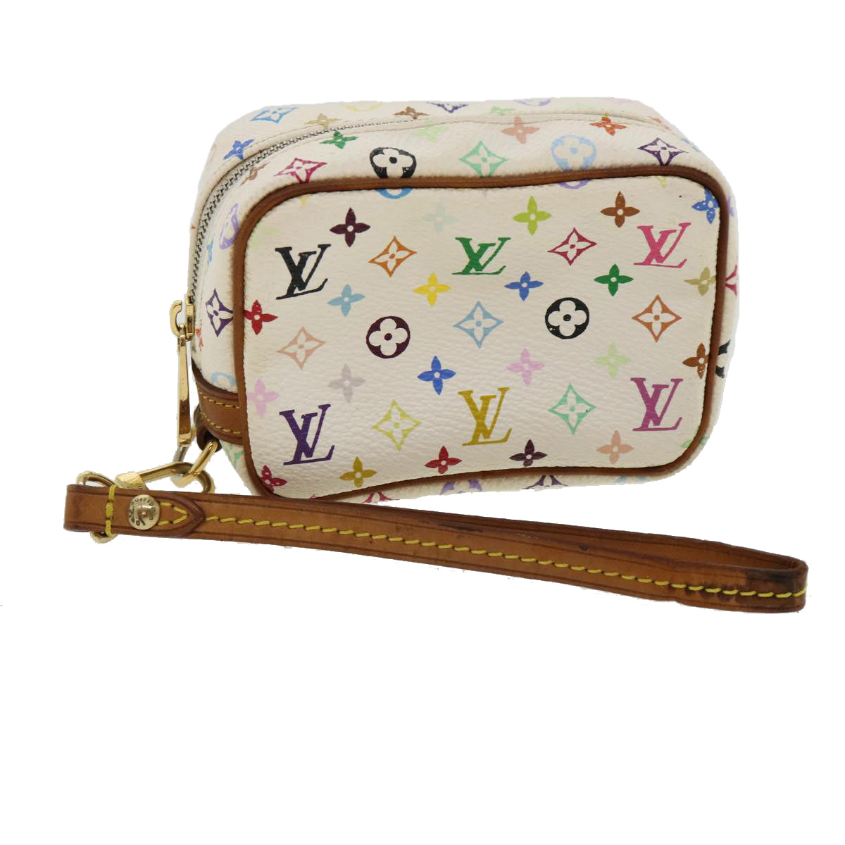 LOUIS VUITTON Monogram Multicolor Trousse Wapity Pouch White M58033 rh260