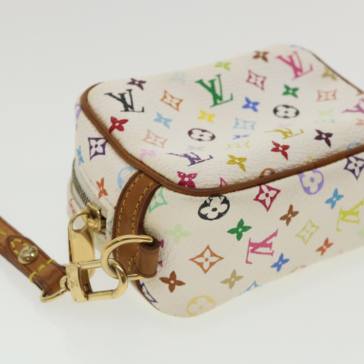 LOUIS VUITTON Monogram Multicolor Trousse Wapity Pouch White M58033 rh260