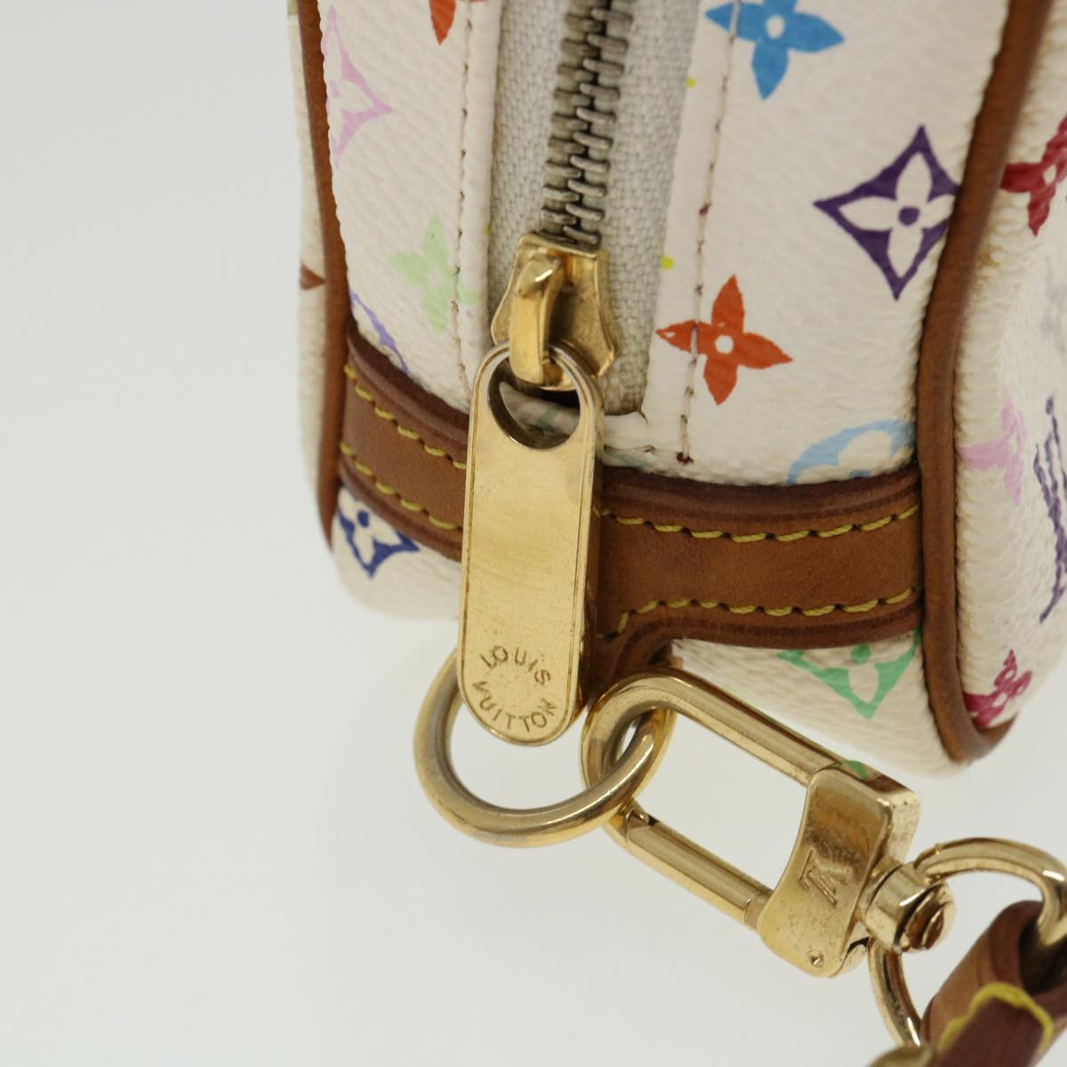 LOUIS VUITTON Monogram Multicolor Trousse Wapity Pouch White M58033 rh260