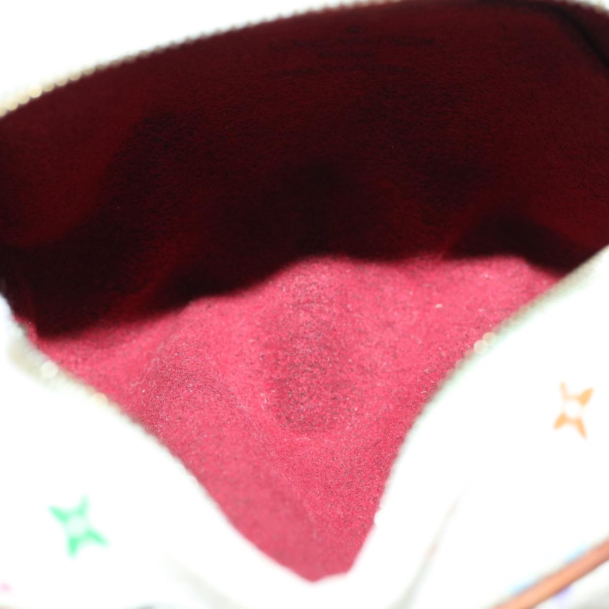 LOUIS VUITTON Monogram Multicolor Trousse Wapity Pouch White M58033 rh260