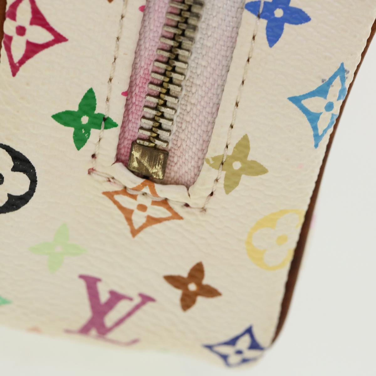 LOUIS VUITTON Monogram Multicolor Trousse Wapity Pouch White M58033 rh260