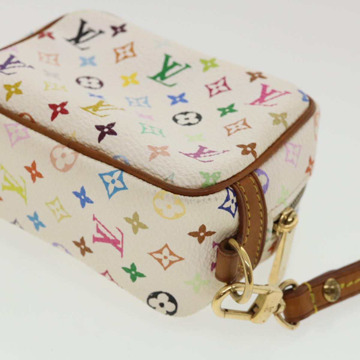 LOUIS VUITTON Monogram Multicolor Trousse Wapity Pouch White M58033 rh260
