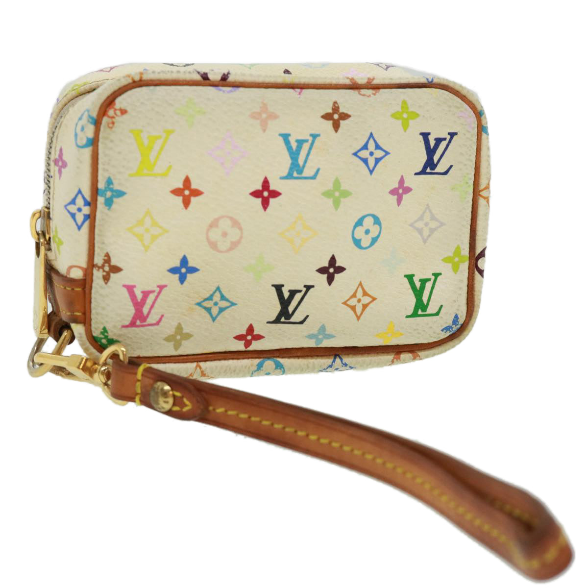 LOUIS VUITTON Monogram Multicolor Trousse Wapity Pouch White M58033 rh288