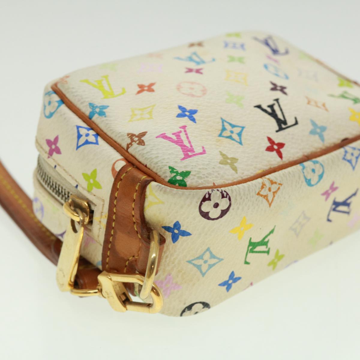 LOUIS VUITTON Monogram Multicolor Trousse Wapity Pouch White M58033 rh288
