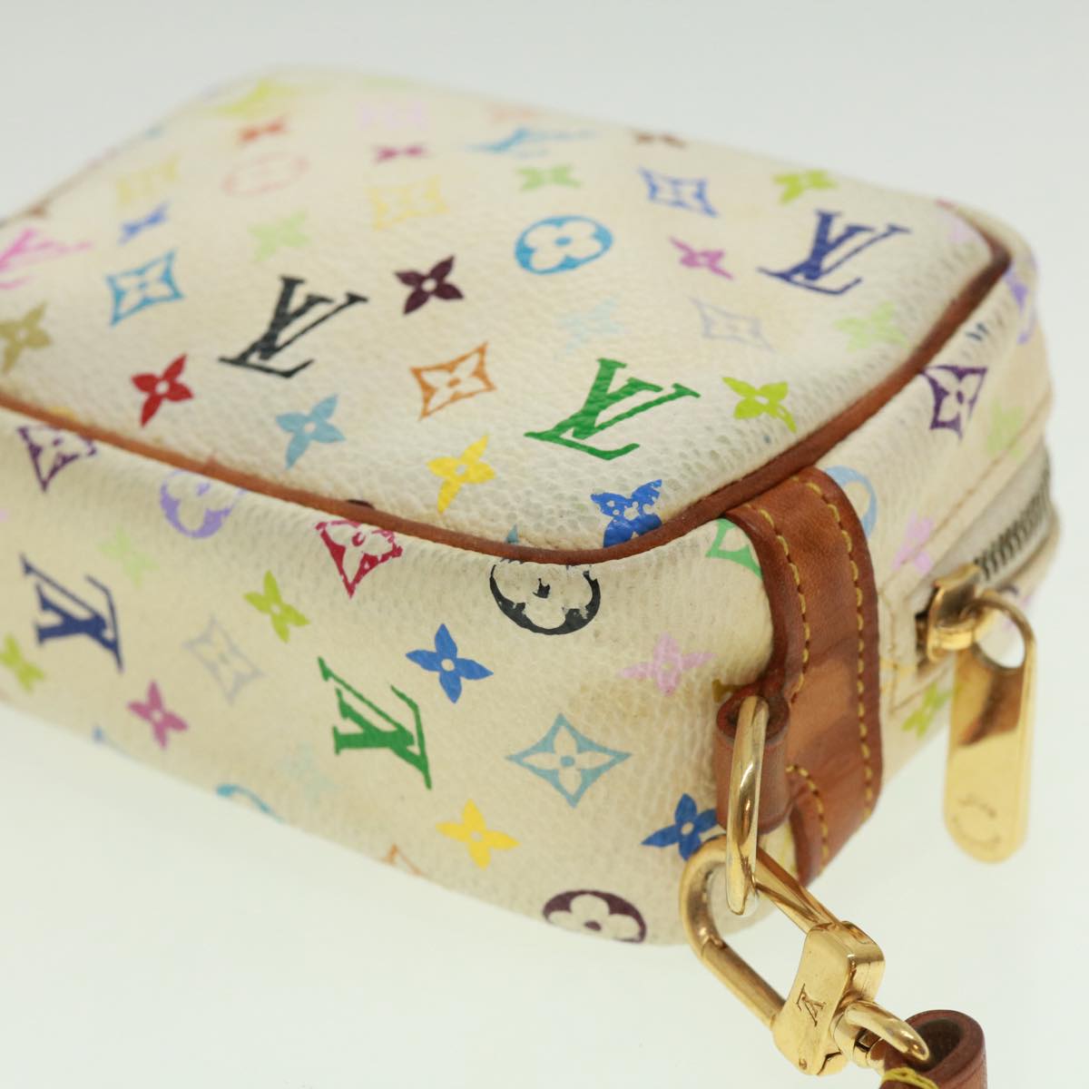 LOUIS VUITTON Monogram Multicolor Trousse Wapity Pouch White M58033 rh288