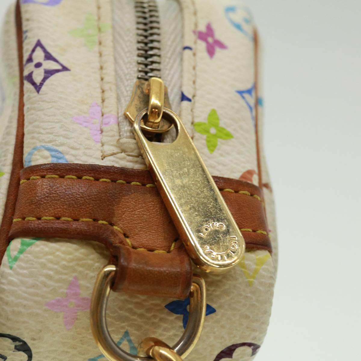 LOUIS VUITTON Monogram Multicolor Trousse Wapity Pouch White M58033 rh288