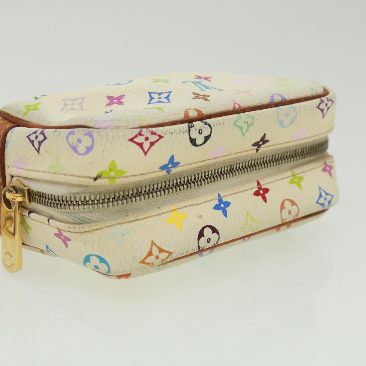 LOUIS VUITTON Monogram Multicolor Trousse Wapity Pouch White M58033 rh288