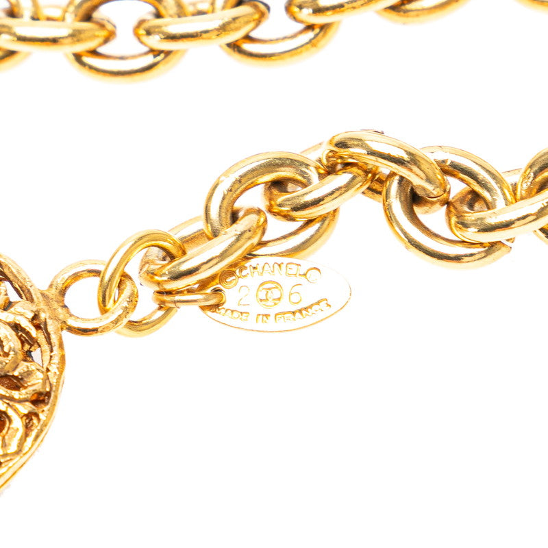 Chanel Coco Mark Honeycomb Belt Gold Plated