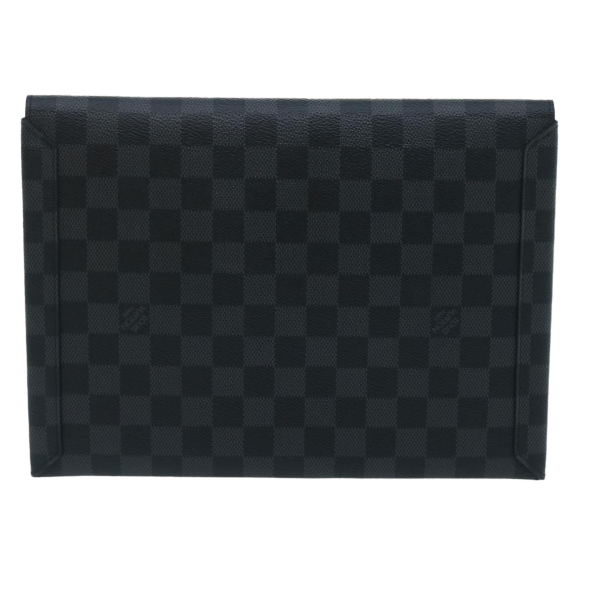 LOUIS VUITTON Damier Graphite Alpha Triple Pouch Clutch Bag N60255 LV ro291