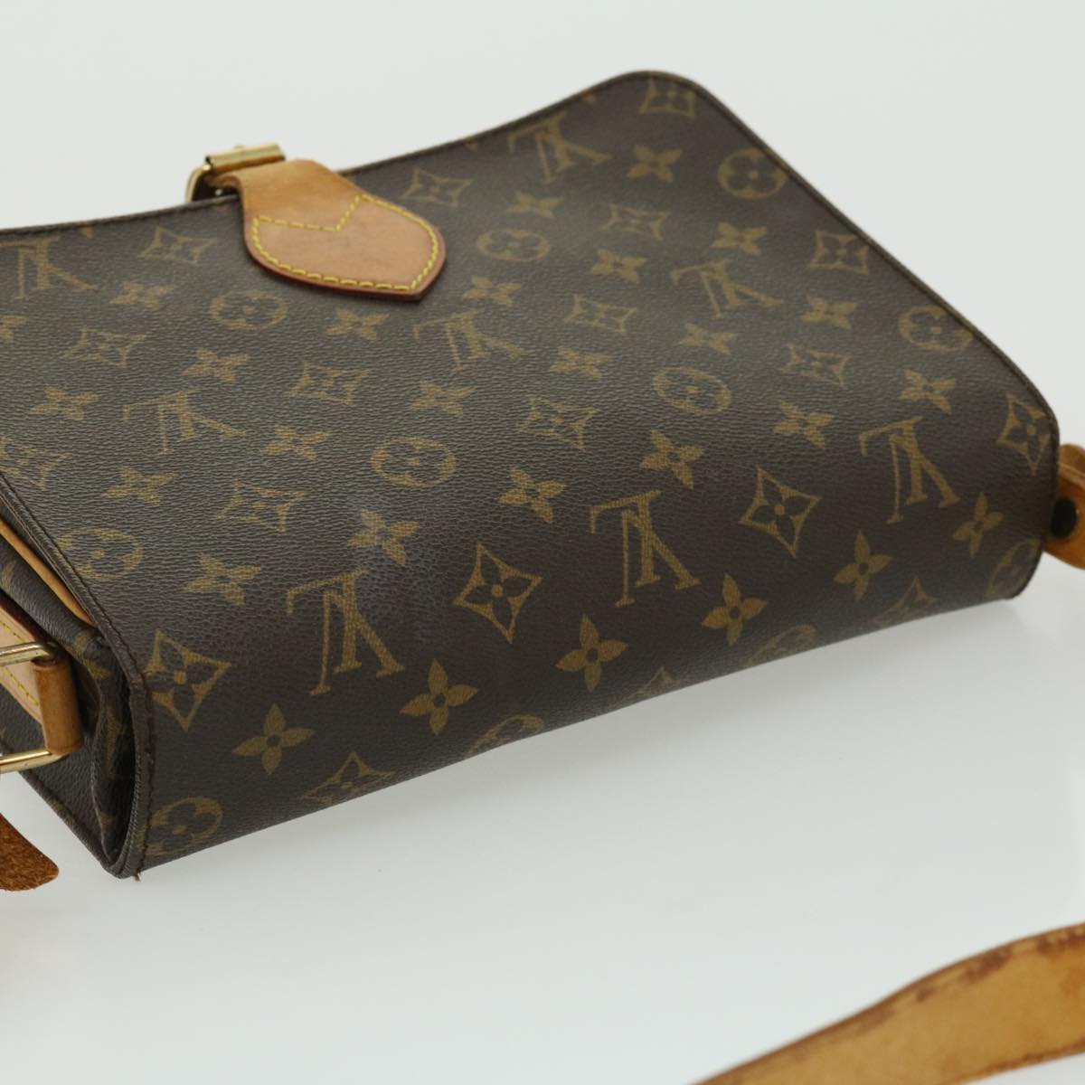 LOUIS VUITTON Monogram Cartouchiere GM Shoulder Bag Vintage M51252 LV ro390