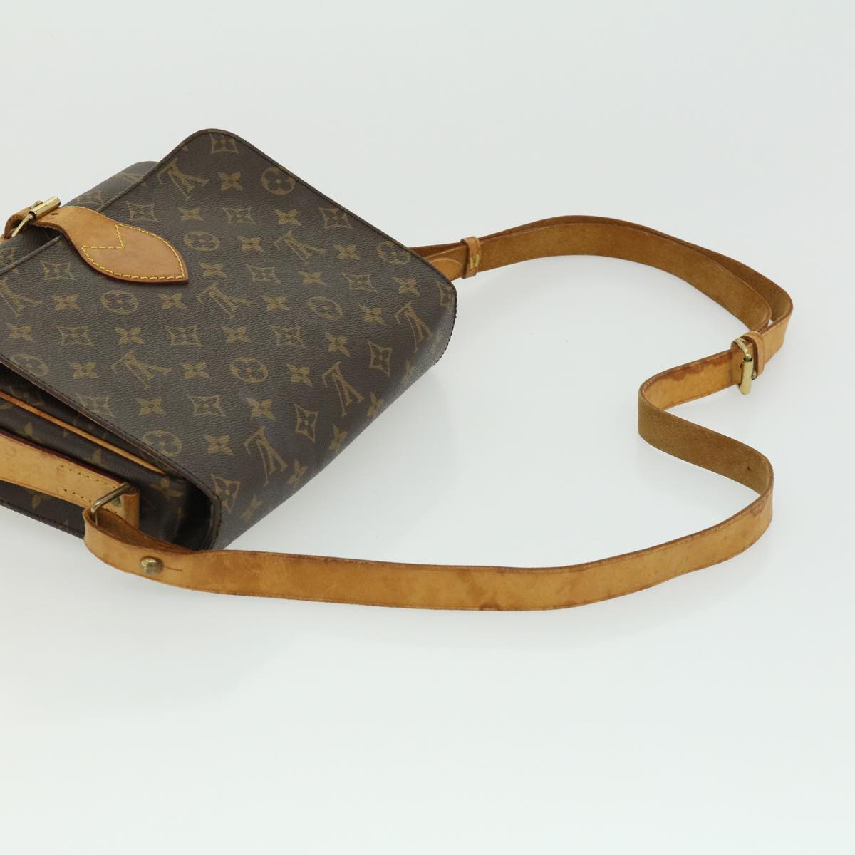 LOUIS VUITTON Monogram Cartouchiere GM Shoulder Bag Vintage M51252 LV ro390