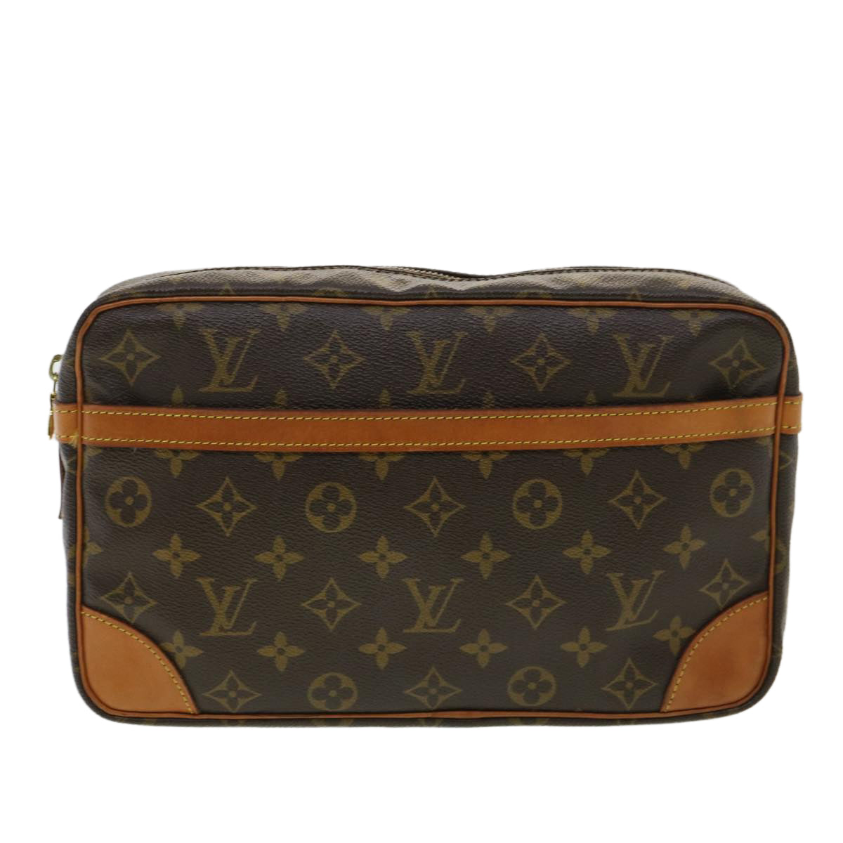 LOUIS VUITTON Monogram Compiegne 28 Clutch Bag M51845 LV ro646
