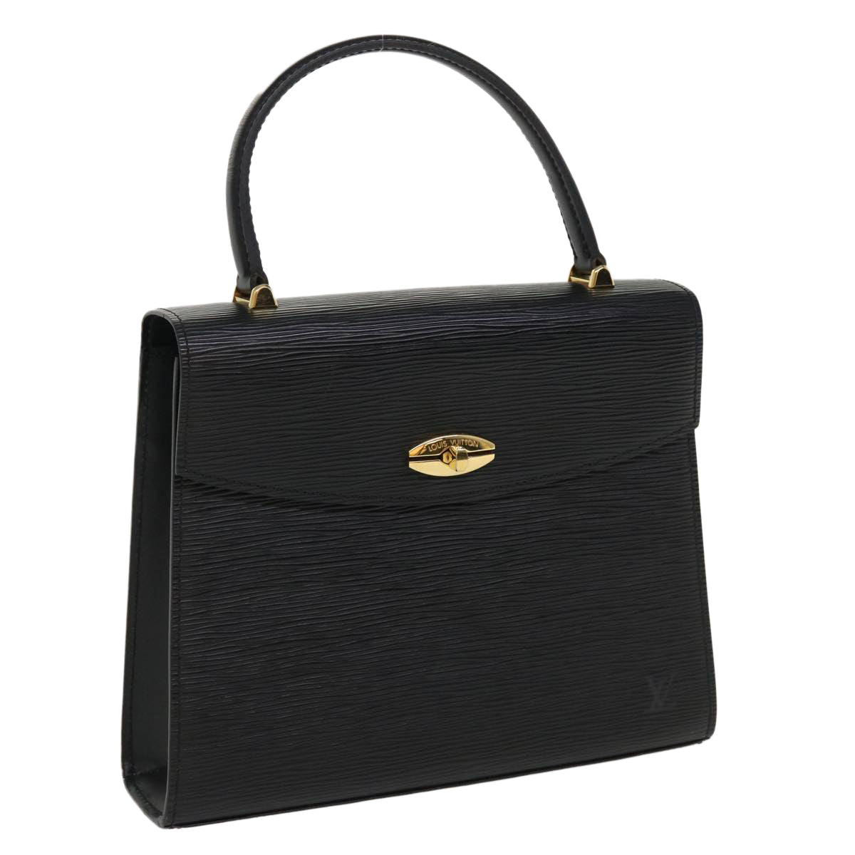 LOUIS VUITTON Epi Malesherbes Hand Bag Black M52372 LV ro834