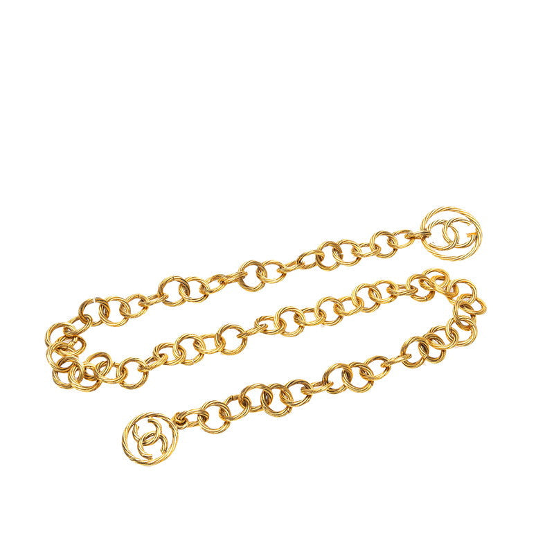 Chanel Vintage Coco Mark Chain Belt Gold