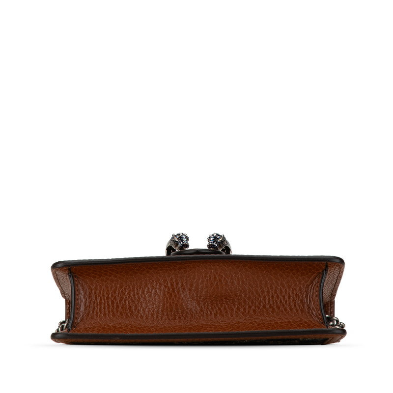Luxury Gucci Trending 2025 Dionysus Denim Leather Shoulder Bag