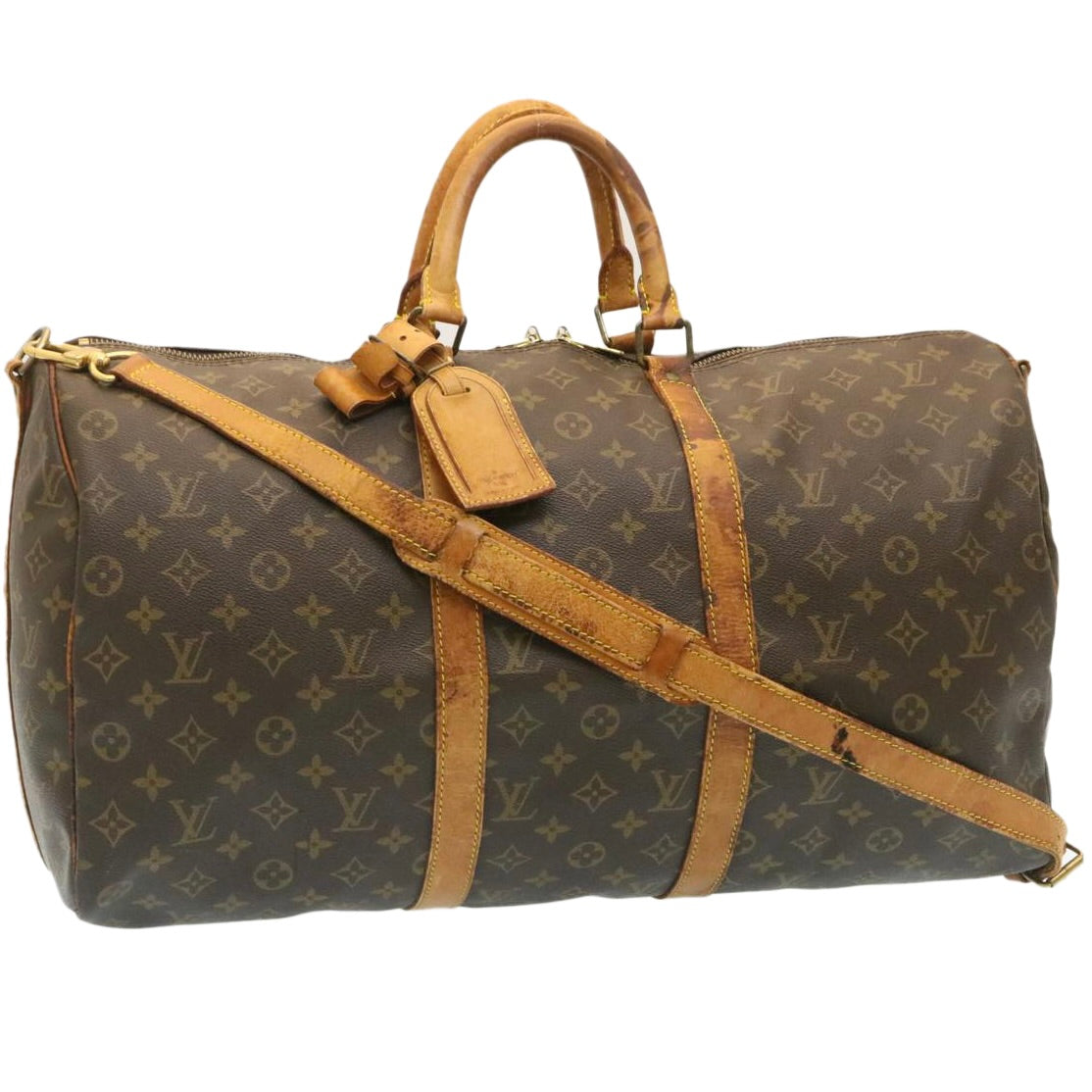 LOUIS VUITTON Monogram Keepall Bandouliere 50 Boston Bag M41416 LV rz091