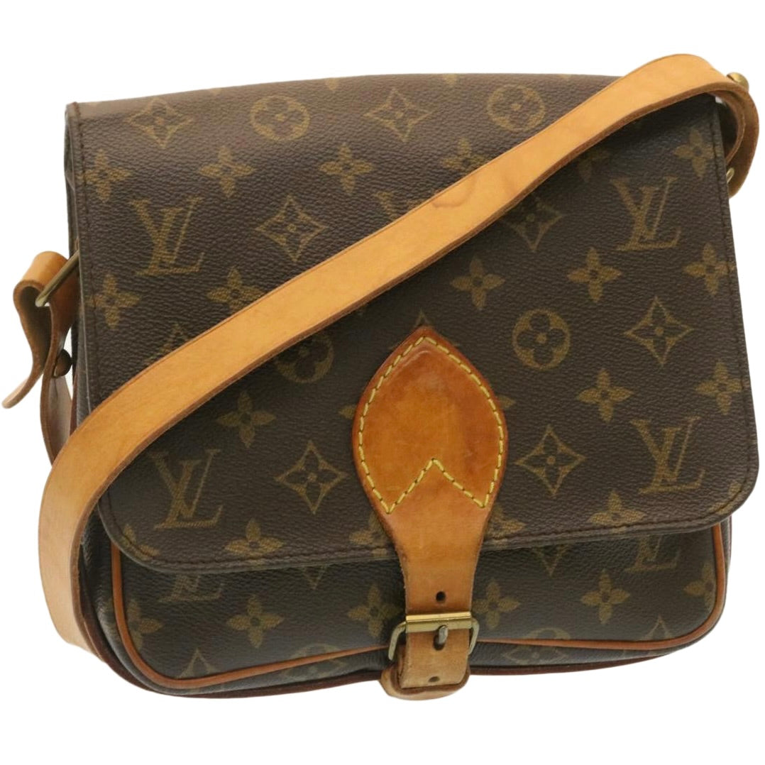 LOUIS VUITTON Monogram Cartouchiere MM Shoulder Bag M51253 LV rz093