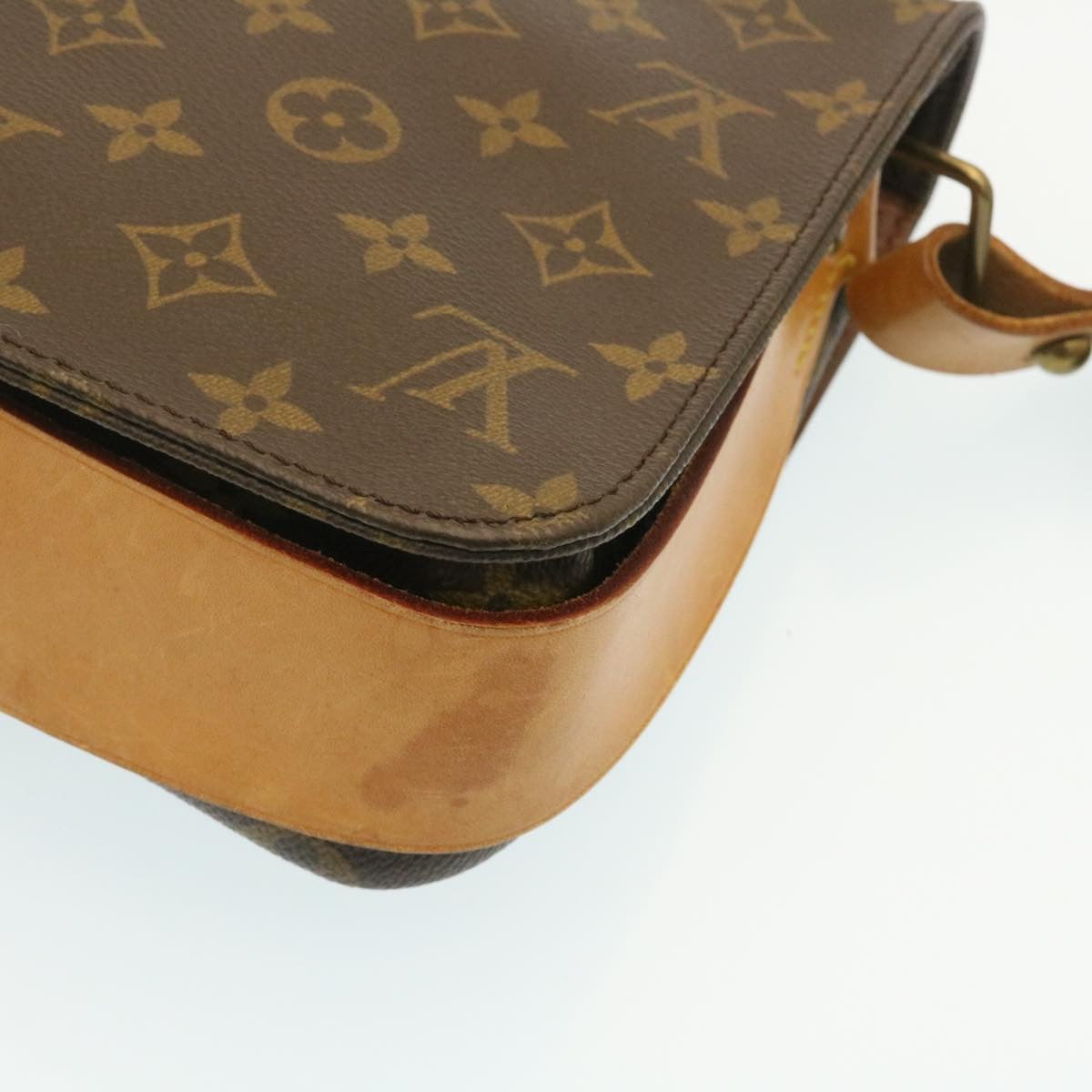 LOUIS VUITTON Monogram Cartouchiere MM Shoulder Bag M51253 LV rz093