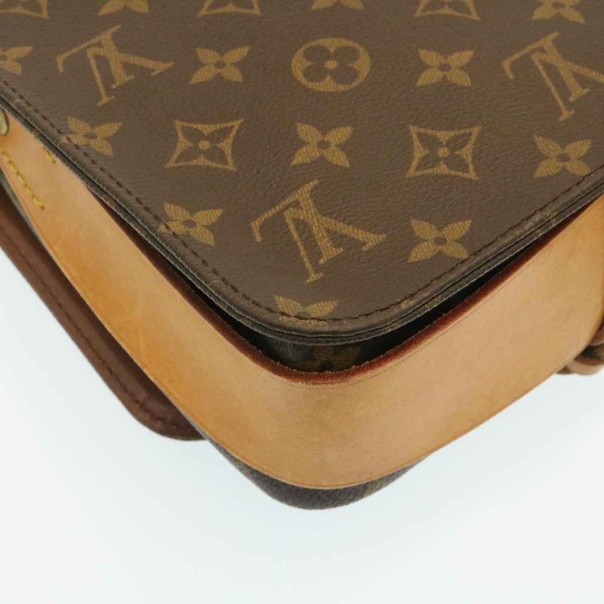 LOUIS VUITTON Monogram Cartouchiere MM Shoulder Bag M51253 LV rz093