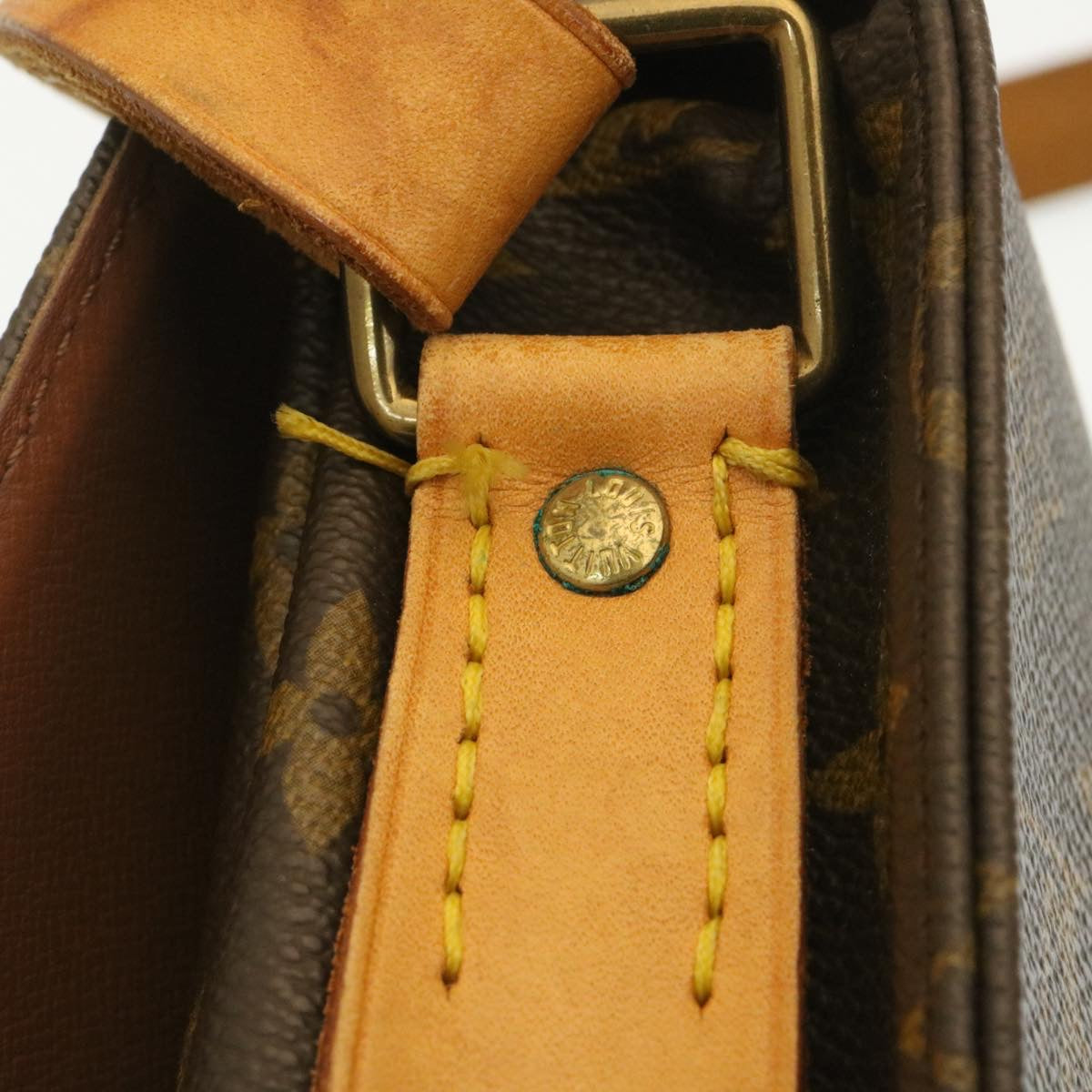 LOUIS VUITTON Monogram Cartouchiere MM Shoulder Bag M51253 LV rz093