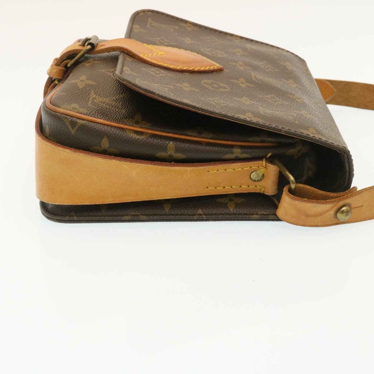 LOUIS VUITTON Monogram Cartouchiere MM Shoulder Bag M51253 LV rz093