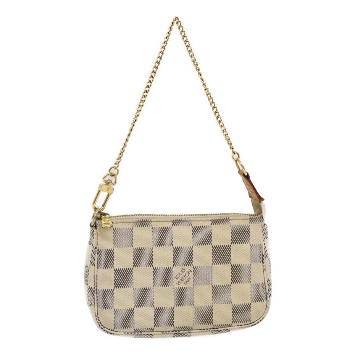 LOUIS VUITTON Damier Azur Mini Pochette Accessoires Pouch N58010 LV  rz319