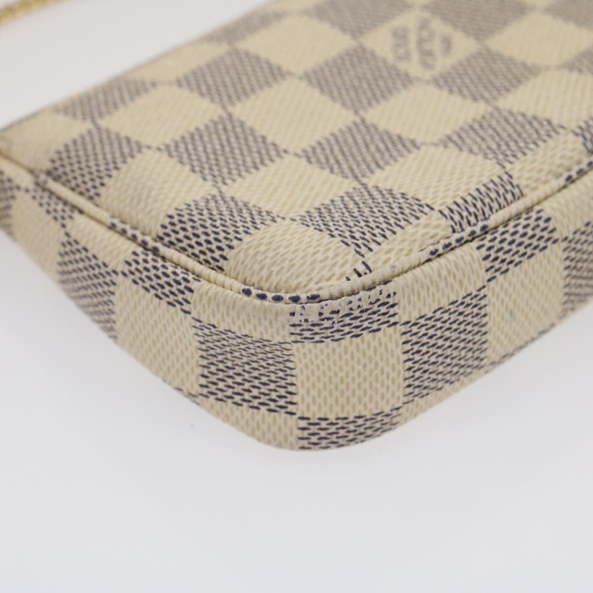 LOUIS VUITTON Damier Azur Mini Pochette Accessoires Pouch N58010 LV  rz319