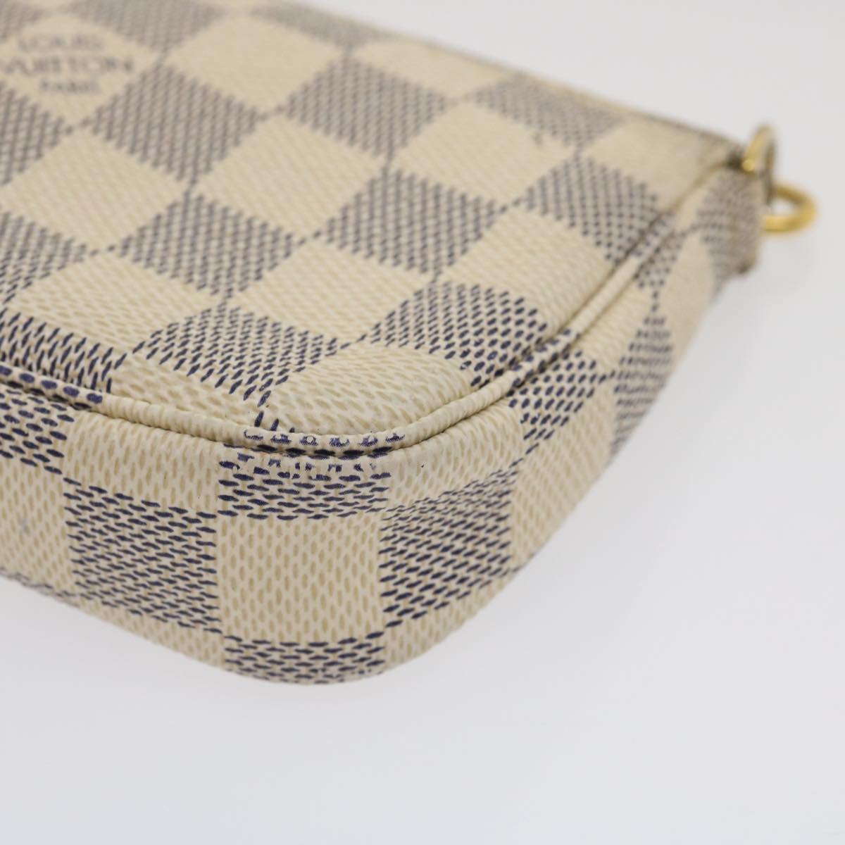 LOUIS VUITTON Damier Azur Mini Pochette Accessoires Pouch N58010 LV  rz319