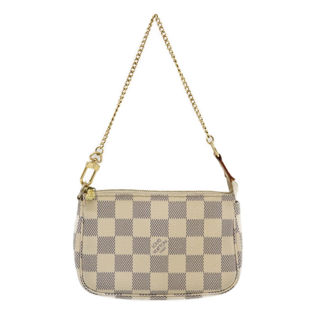 LOUIS VUITTON Damier Azur Mini Pochette Accessoires Pouch N58010 LV  rz319