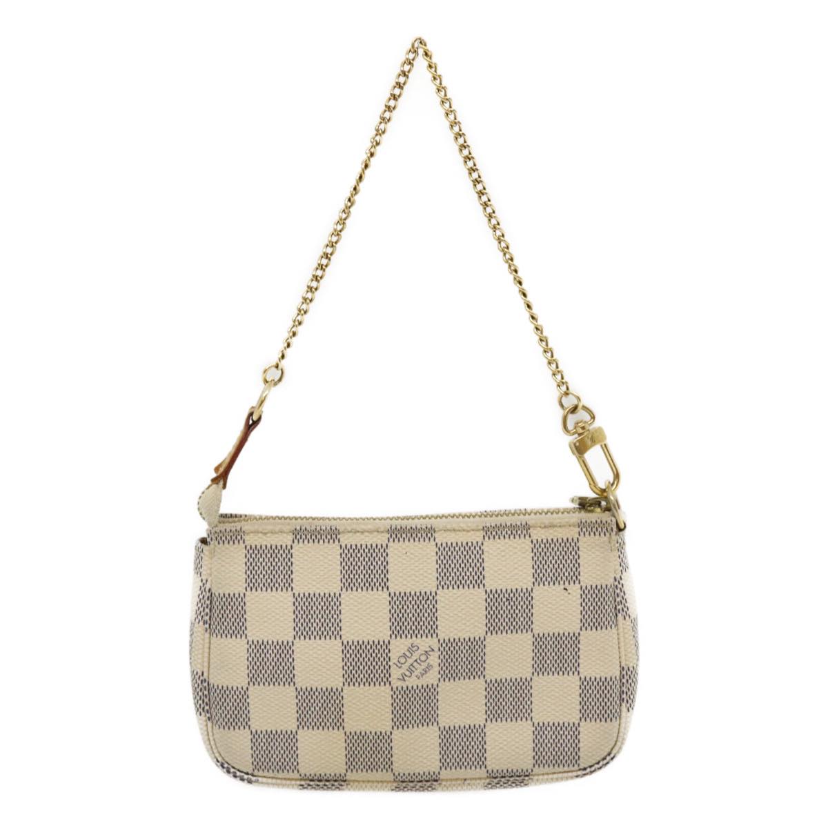 LOUIS VUITTON Damier Azur Mini Pochette Accessoires Pouch N58010 LV  rz319