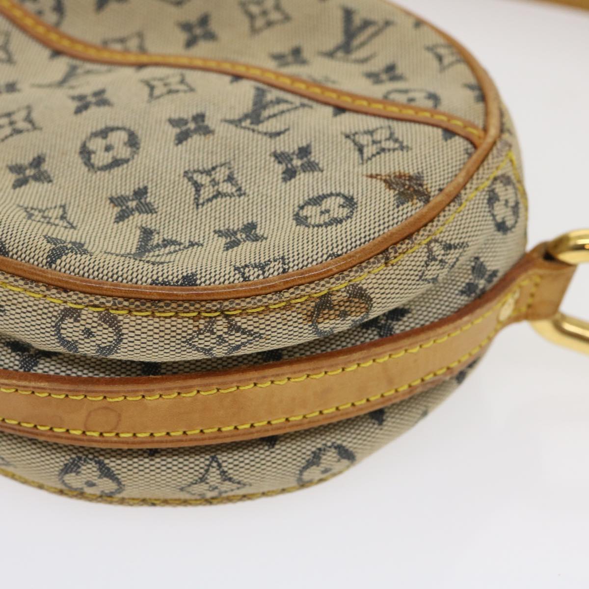 LOUIS VUITTON Monogram Mini Jeanne PM Shoulder Bag Blue M92001 LV rz381