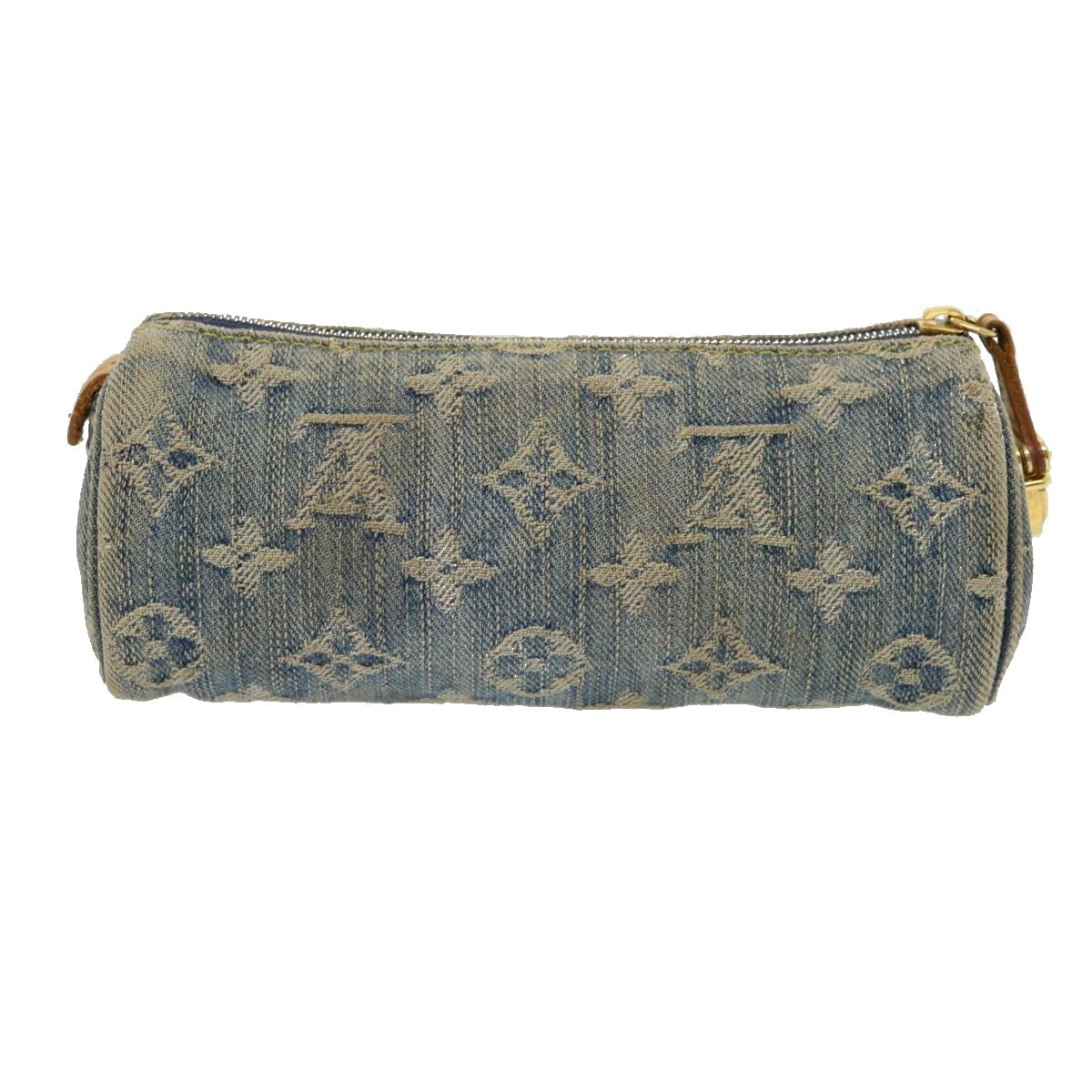 LOUIS VUITTON Monogram Denim Trousse Speedy GM Pouch Blue M95081 LV rz421