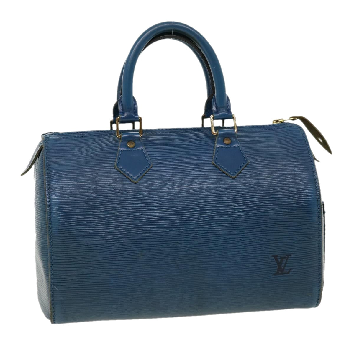 LOUIS VUITTON Epi Speedy 25 Hand Bag Blue M43015 LV rz465