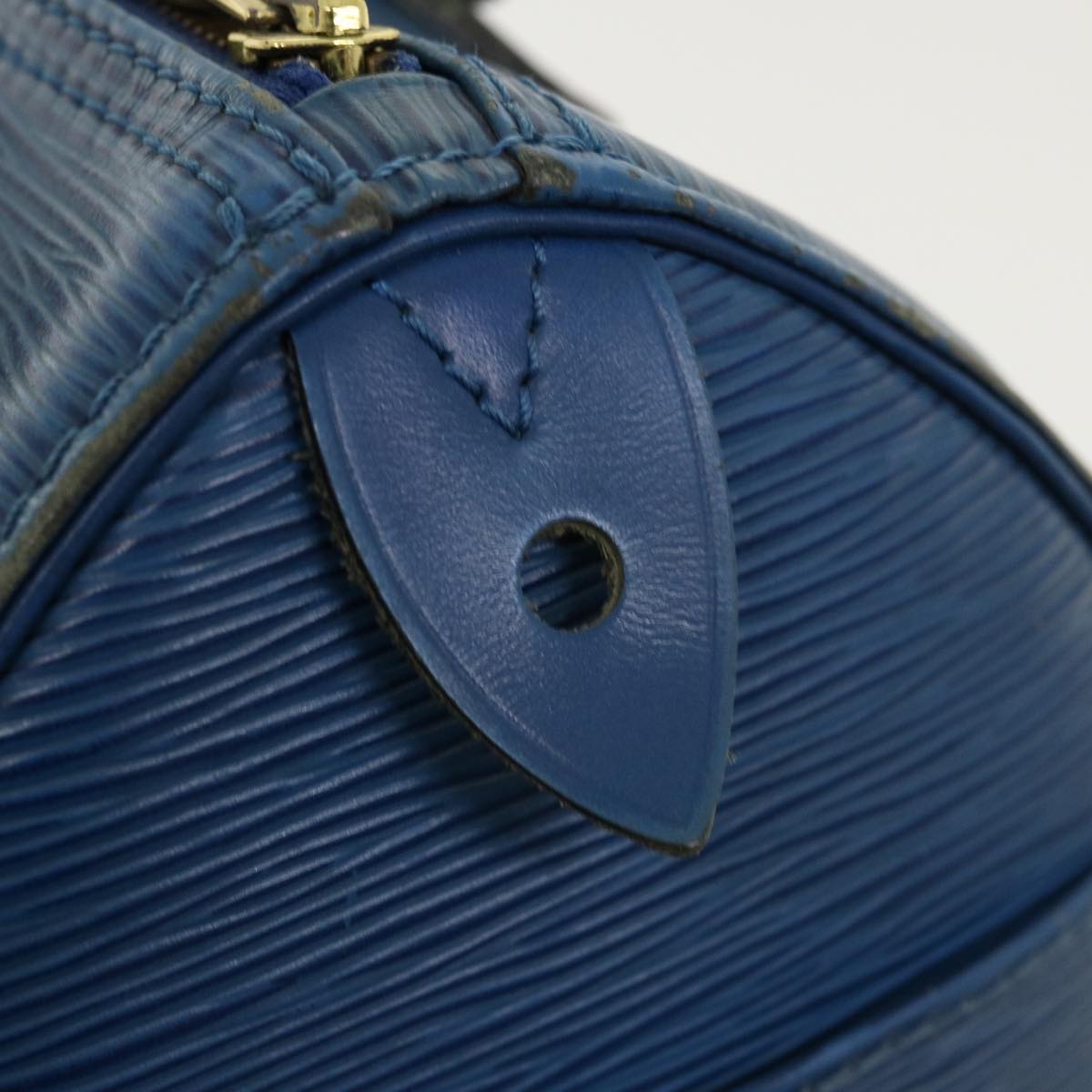 LOUIS VUITTON Epi Speedy 25 Hand Bag Blue M43015 LV rz465