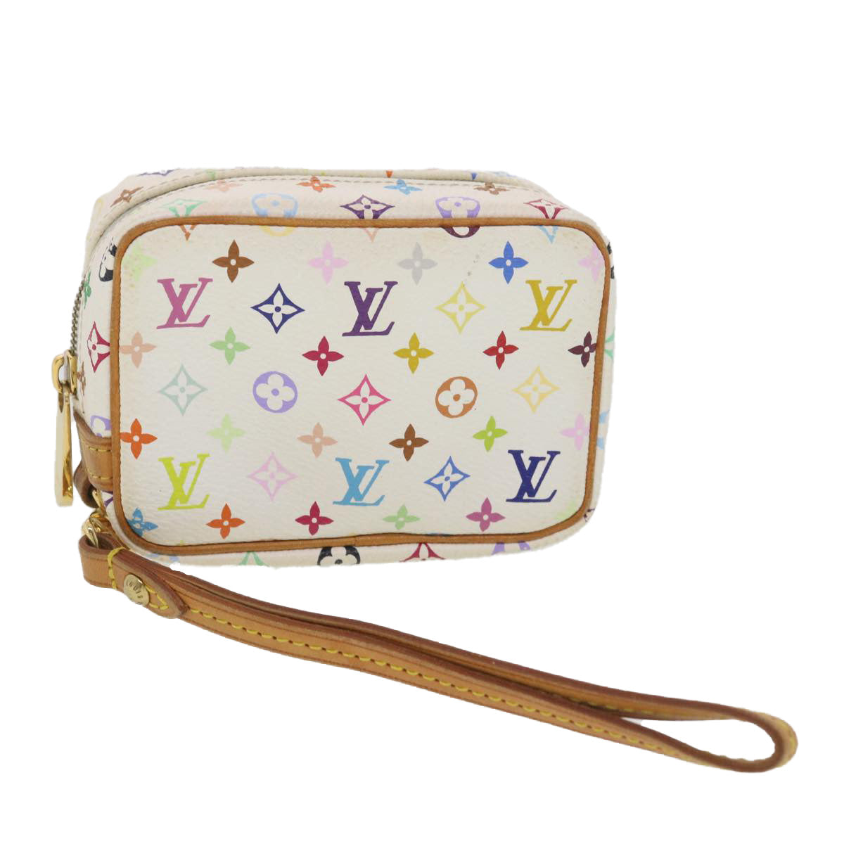 LOUIS VUITTON Monogram Multicolor Trousse Wapity Pouch White M58033 rz544