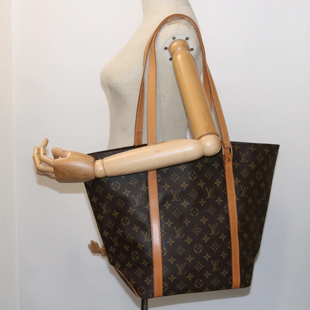 LOUIS VUITTON Monogram Sac Shopping Tote Bag M51108 LV S299