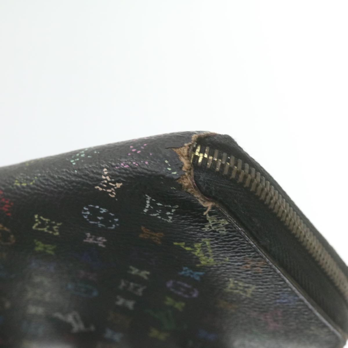 LOUIS VUITTON Monogram Multicolor Wallet 3Set White Black LV se051